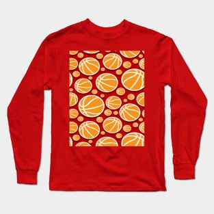 Basketball Pattern Long Sleeve T-Shirt